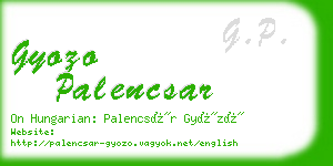 gyozo palencsar business card